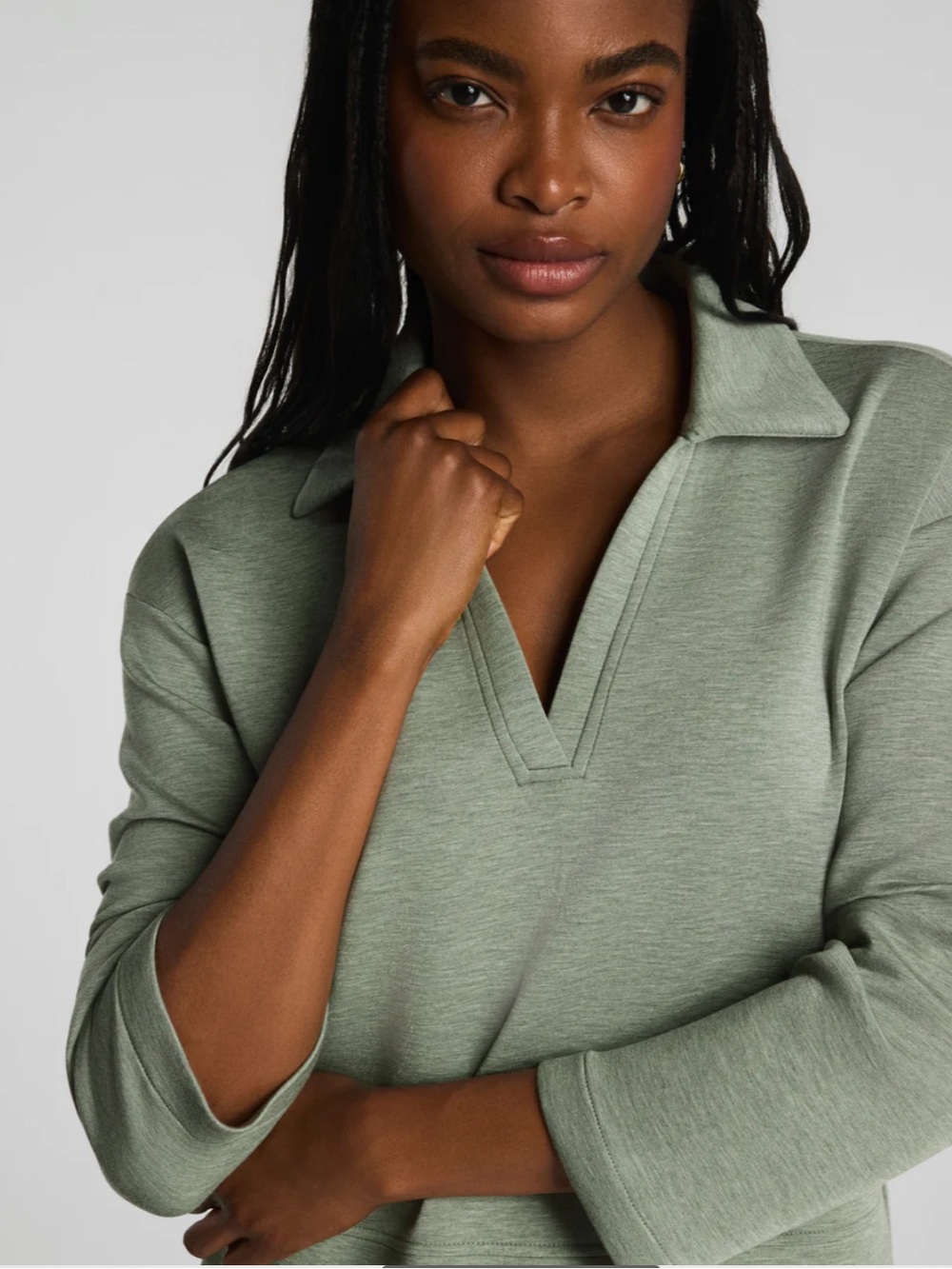 NWT SPANX AirEssentials Long Sleeve Polo